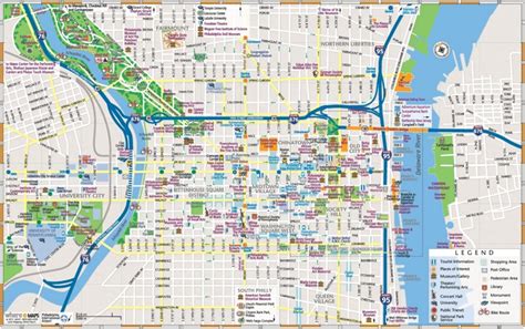 where is philadelphia|map of downtown philadelphia.